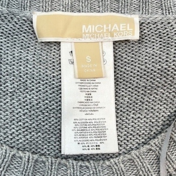 MICHAEL Michael Kors Grey Knit Pullover Sweater Size S - Picture 5 of 8